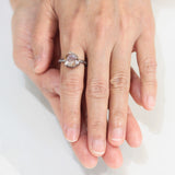 Cosmic Rutilated Quartz Ring Sterling Silver Bezel Set with Oxidized Band