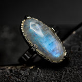 Enchanting Moonstone Ring Handcrafted Sterling Silver