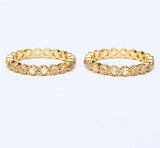 The brides wedding rings sets Tiny round cabochon moonstone eternity ring with 18k gold band