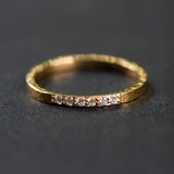 18k yellow gold band with diamond 1.5 mm eternity ring