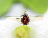 gold, gold ring, garnet, garnet ring, natural garnet, garnet promise ring, garnet wedding ring, garnet engagement ring