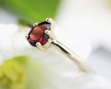 gold, gold ring, garnet, garnet ring, natural garnet, garnet promise ring, garnet wedding ring, garnet engagement ring