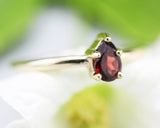 gold, gold ring, garnet, garnet ring, natural garnet, garnet promise ring, garnet wedding ring, garnet engagement ring