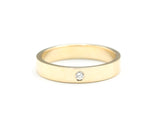 Wedding bands ring in 18k gold in high polished band