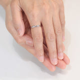White Gold Ring with hammer texture band