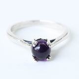 Amethyst sterling silver ring - Metal Studio Jewelry