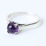 Amethyst sterling silver ring - Metal Studio Jewelry