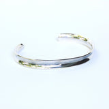 Modern simple cuff men bracelet sterling silver - Metal Studio Jewelry