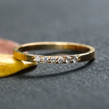 18k yellow gold band with diamond 1.5 mm eternity ring