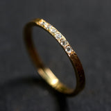 18k yellow gold band with diamond 1.5 mm eternity ring