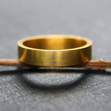 Simple wedding band,5.0 mm rectangle 22k gold ring