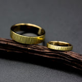 wedding rings set, Gold ring, 18k gold ring, texture design, wedding rings, promise rings, for her, gold wedding, Yellow gold