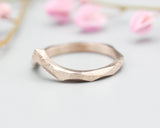 Rose gold crown design ring with geometric band, rose gold ring, Rose gold wedding, Engagement Ring, promise ring, wedding ring