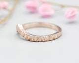 Rose gold crown design ring with line texture band, rose gold ring, Rose gold wedding, Engagement Ring, promise ring, wedding ring