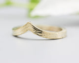 14k gold crown design ring with wood texture band, gold ring, gold wedding, Engagement Ring, promise ring, wedding ring