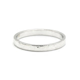 White Gold Ring with hammer texture band