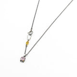 Dainty Pink Spinel Pendant Necklace Sterling Silver Bezel and Prong Setting on Delicate Silver Chain