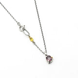 Deep Pink Spinel Pendant Necklace  Sterling Silver Bezel and Prong Setting