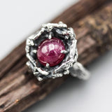 silver ring, Ruby ring, red ruby ring, ruby engagement ring, ruby engagement ring, ruby, natural ruby, weding ring, promise ring, large ring