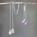 Amethyst pendant, Amethyst necklace, Silver necklace, Gemstone necklace, boho jewellery, boho necklace, birthstone jewellery - Metal Studio Jewelry