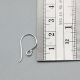 Sterling silver earrings with loop and 1.5 mm ball, Ear Wires, Wire Hooks, 925 Sterling Silver, Ear Hooks, Simple Classic with 1.5mm ball - Metal Studio Jewelry