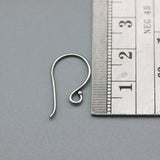 Sterling silver oxidized earrings with loop and 1.5 mm ball, Ear Wire, 925 Sterling Silver, Ear Hooks, Simple Classic with 1.5mm ball - Metal Studio Jewelry