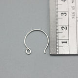 Sterling silver earrings outside loop and ball, Ear Wires, Wire Hooks, 925 Sterling Silver, Ear Hooks, Simple Classic with 1.5mm ball - Metal Studio Jewelry