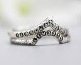 Silver hammer texture design band ring with tiny 15 pyrite set with silver texture design band ring with tiny 7 pyrite