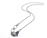 Agate pendant necklace with Lapis lazuli and labradorite gemstone